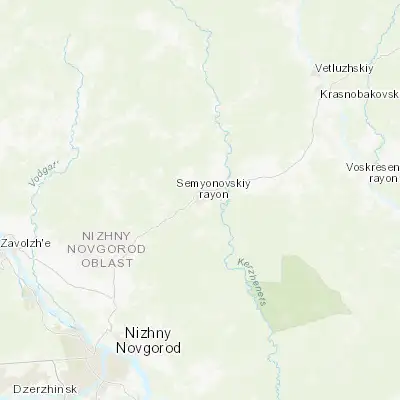 Map showing location of Semënov (56.787490, 44.492970)