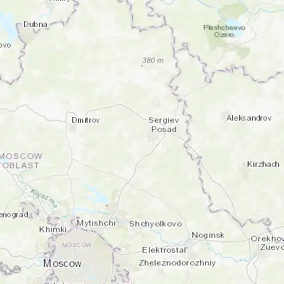 Map showing location of Semkhoz (56.283330, 38.066670)
