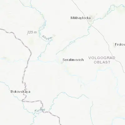 Map showing location of Serafimovich (49.578600, 42.736000)