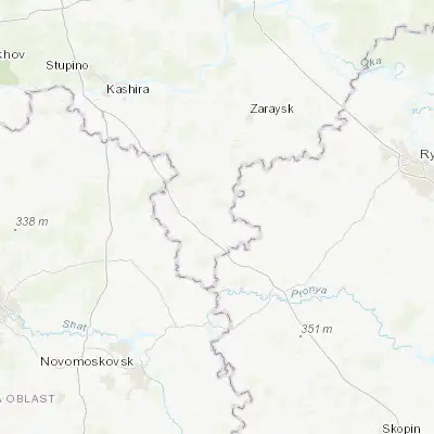 Map showing location of Serebryanyye Prudy (54.469230, 38.720950)