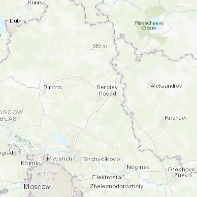 Map showing location of Sergiyev Posad (56.300000, 38.133330)