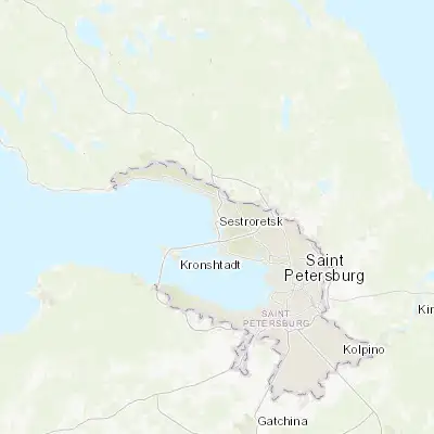 Map showing location of Sestroretsk (60.098010, 29.963780)