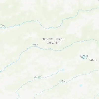 Map showing location of Severnoye (56.349120, 78.361890)