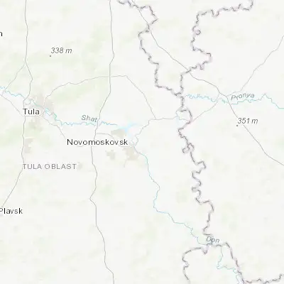 Map showing location of Severo-Zadonsk (54.034810, 38.401720)