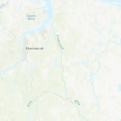 Map showing location of Severomorsk-3 (68.878620, 33.726310)
