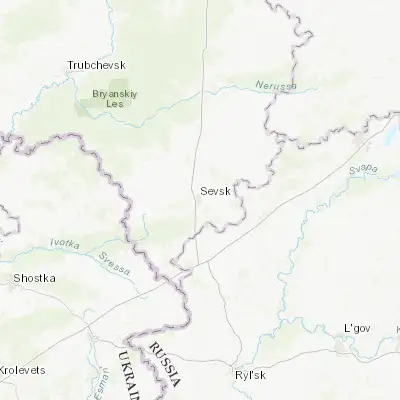 Map showing location of Sevsk (52.149100, 34.492600)