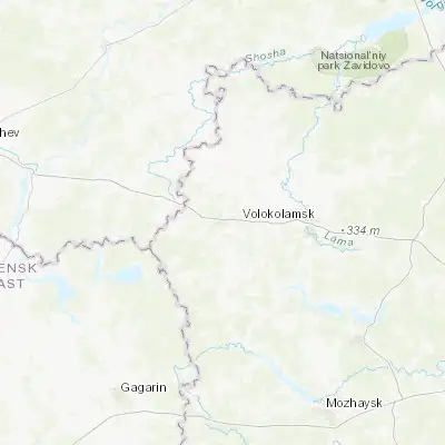 Map showing location of Shakhovskaya (56.031470, 35.506970)