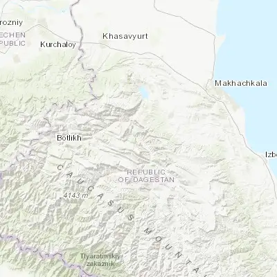 Map showing location of Shamil’kala (42.685810, 46.863930)