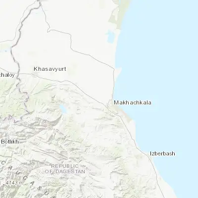 Map showing location of Shamkhal-Termen (43.033890, 47.310530)
