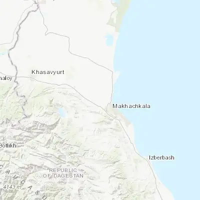 Map showing location of Shamkhal (43.059580, 47.337320)