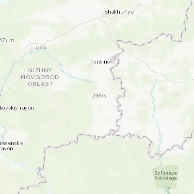 Map showing location of Sharanga (57.177490, 46.539560)