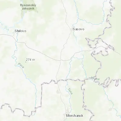 Map showing location of Shatsk (54.025760, 41.711910)