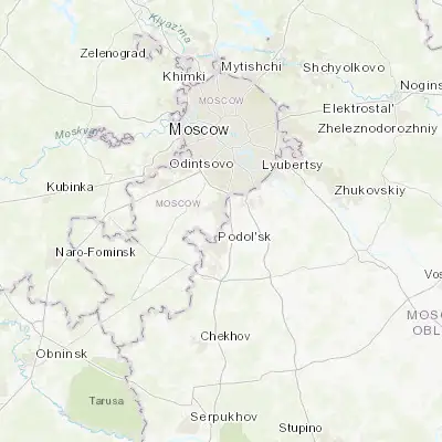 Map showing location of Shcherbinka (55.499720, 37.559720)