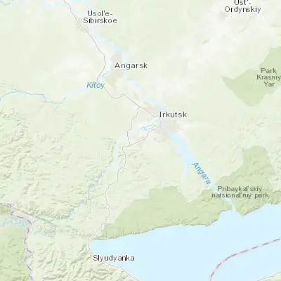 Map showing location of Shelekhov (52.211640, 104.091500)