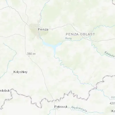 Map showing location of Shemysheyka (52.891960, 45.392820)