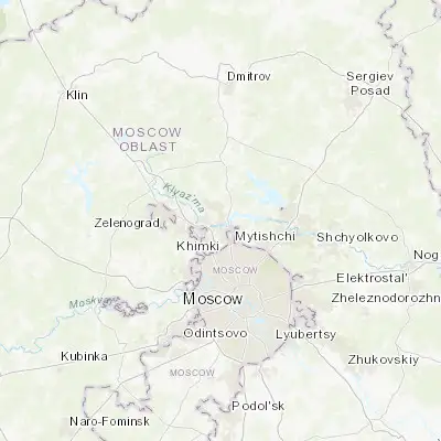 Map showing location of Sheremet’yevskiy (55.975830, 37.494170)