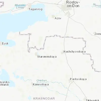 Map showing location of Shkurinskaya (46.585800, 39.359900)