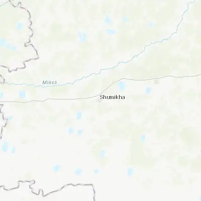 Map showing location of Shumikha (55.226110, 63.296110)