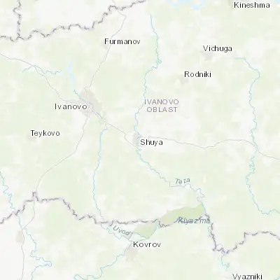 Map showing location of Shuya (56.848650, 41.388330)