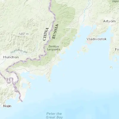 Map showing location of Slavyanka (42.864130, 131.388200)