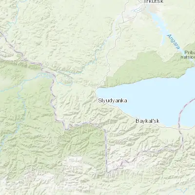 Map showing location of Slyudyanka (51.659440, 103.706110)