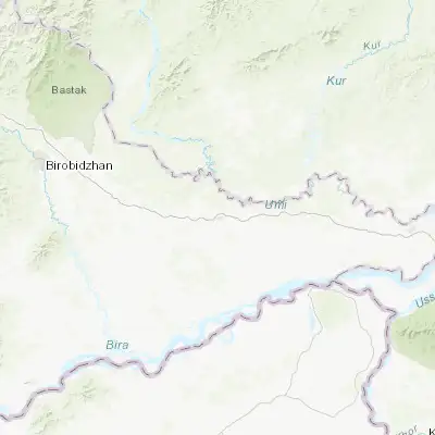 Map showing location of Smidovich (48.596470, 133.808660)