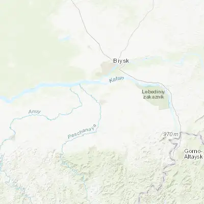 Map showing location of Smolenskoye (52.304470, 85.078500)
