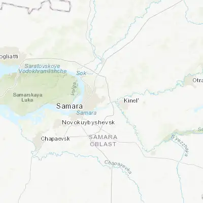 Map showing location of Smyshlyayevka (53.239130, 50.390720)