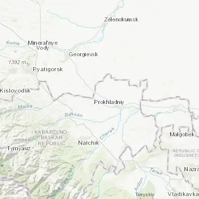 Map showing location of Soldatskaya (43.818060, 43.815830)