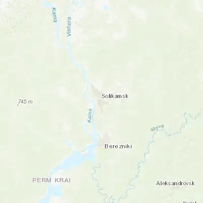 Map showing location of Solikamsk (59.631600, 56.768500)