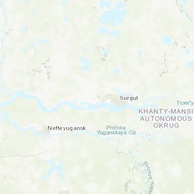 Map showing location of Solnechniy (61.279440, 73.181390)