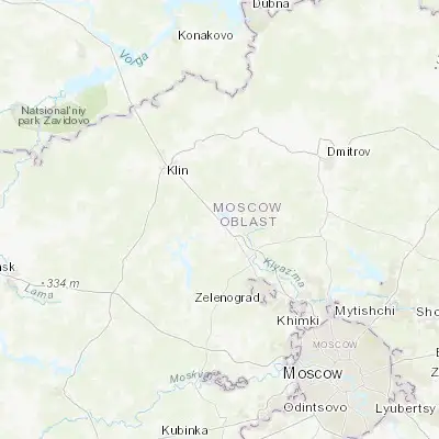 Map showing location of Solnechnogorsk (56.183330, 36.983330)