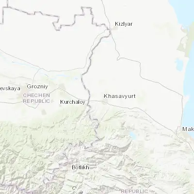 Map showing location of Solnechnoye (43.276000, 46.506970)