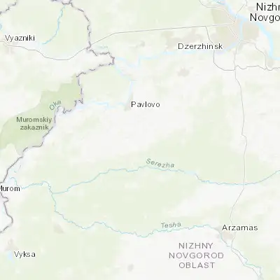 Map showing location of Sosnovskoye (55.805490, 43.167910)