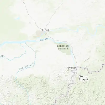 Map showing location of Sovetskoye (52.285560, 85.414240)