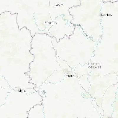 Map showing location of Stanovoye (52.763840, 38.358180)