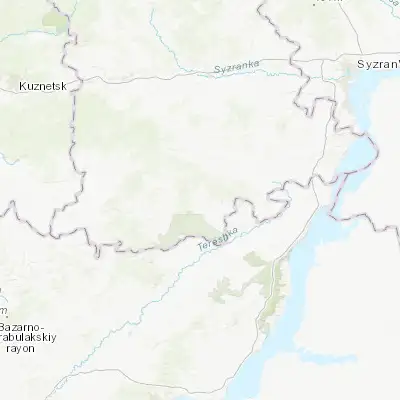 Map showing location of Staraya Kulatka (52.727780, 47.617880)