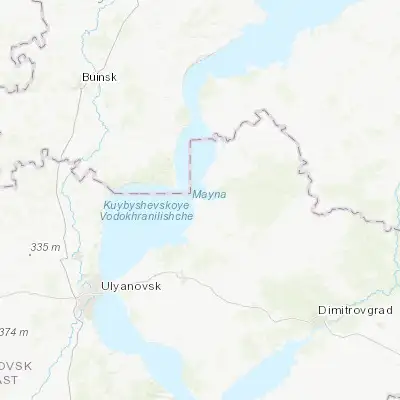 Map showing location of Staraya Mayna (54.604170, 48.930560)