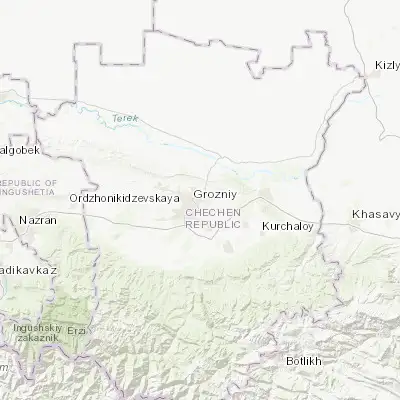 Map showing location of Staraya Sunzha (43.335420, 45.743770)