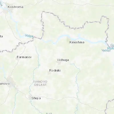 Map showing location of Staraya Vichuga (57.268330, 41.878730)