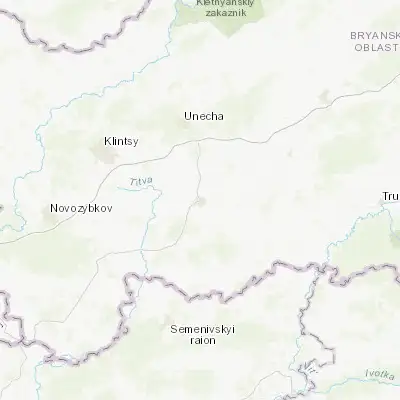 Map showing location of Starodub (52.584380, 32.763980)