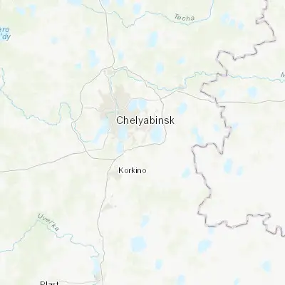 Map showing location of Starokamyshinsk (55.039120, 61.587780)