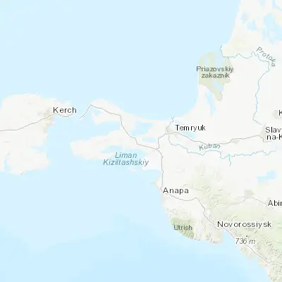 Map showing location of Starotitarovskaya (45.219380, 37.154760)