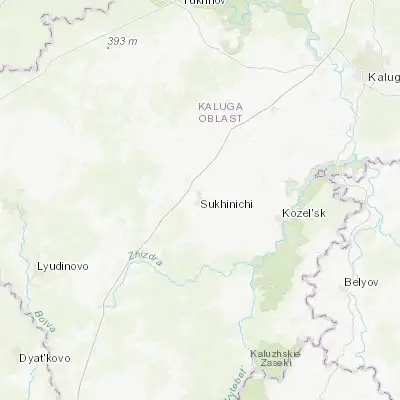 Map showing location of Sukhinichi (54.099890, 35.342540)