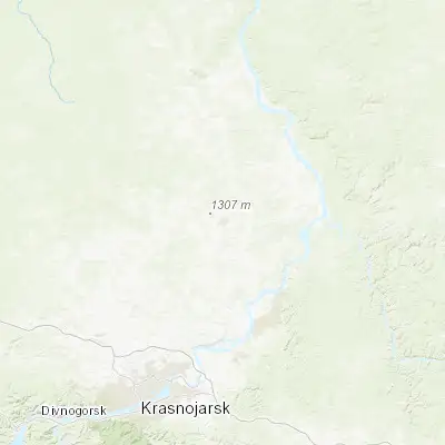 Map showing location of Sukhobuzimskoye (56.500000, 93.272780)