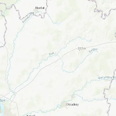 Map showing location of Sukhodol (53.900630, 51.211700)