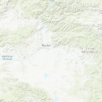 Map showing location of Sukpak (51.666670, 94.633330)