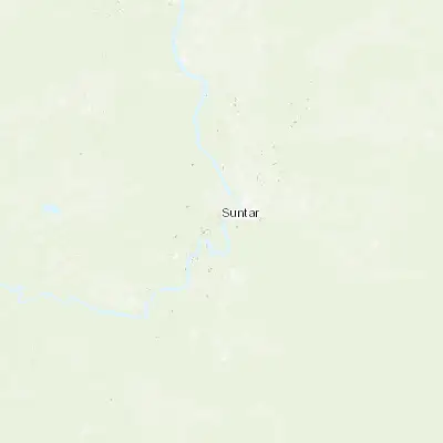 Map showing location of Suntar (62.144440, 117.631940)
