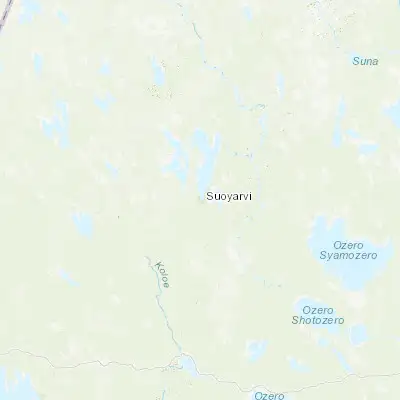 Map showing location of Suoyarvi (62.083330, 32.350000)