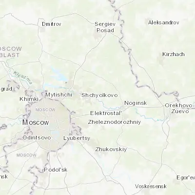 Map showing location of Sverdlovskiy (55.909680, 38.149780)